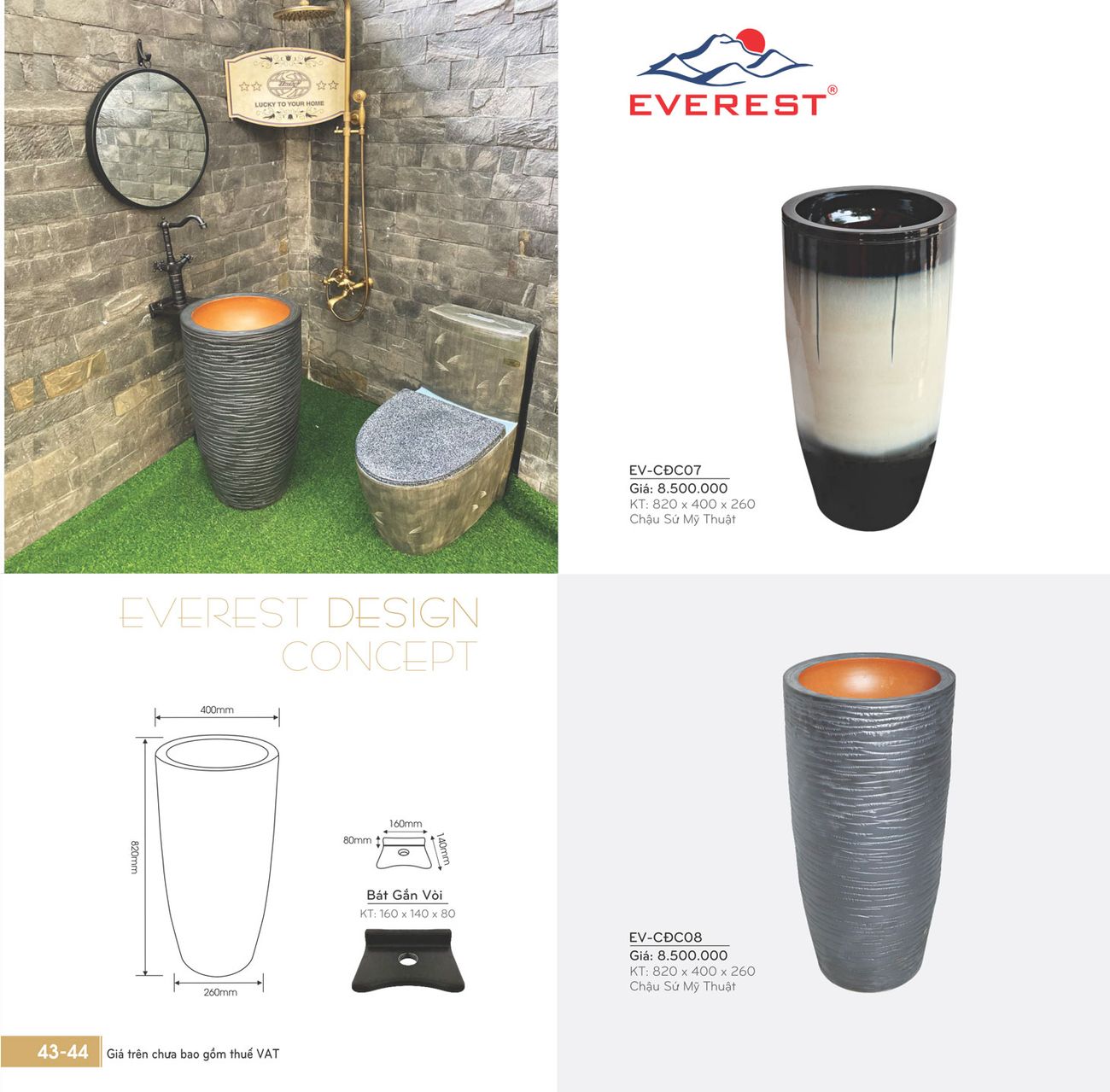 Thiết bị vệ sinh EVEREST Cổ Điển Catalogue và Bảng giá mới nhất /Page 